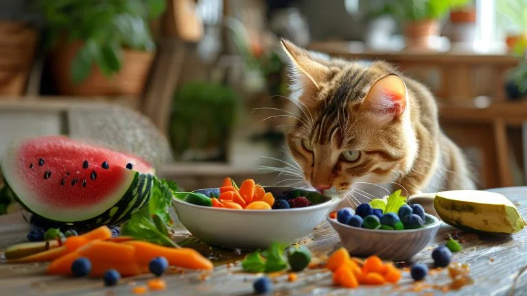 Frutas e Verduras Seguras para a Alimentação Natural dos Gatos