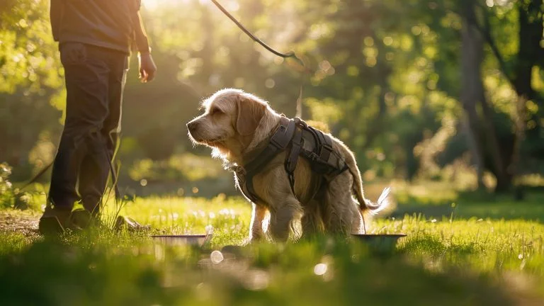 Como preparar cães idosos para caminhadas curtas ao ar livre