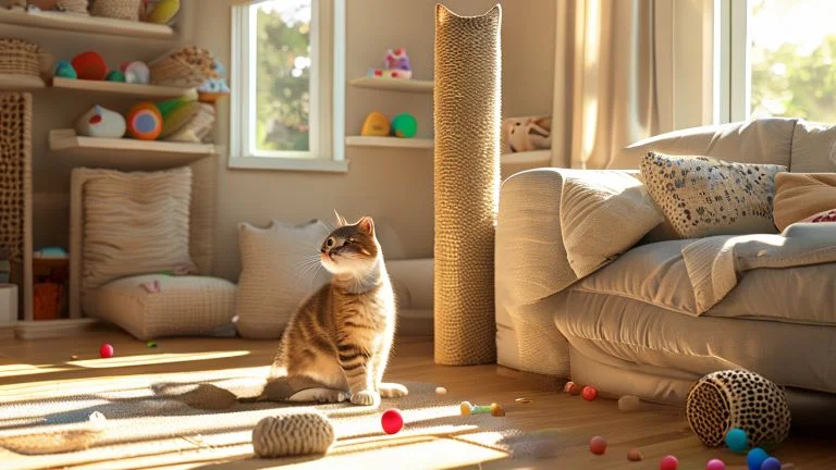 Como evitar que seu gato arranhe os móveis sem estressar o pet